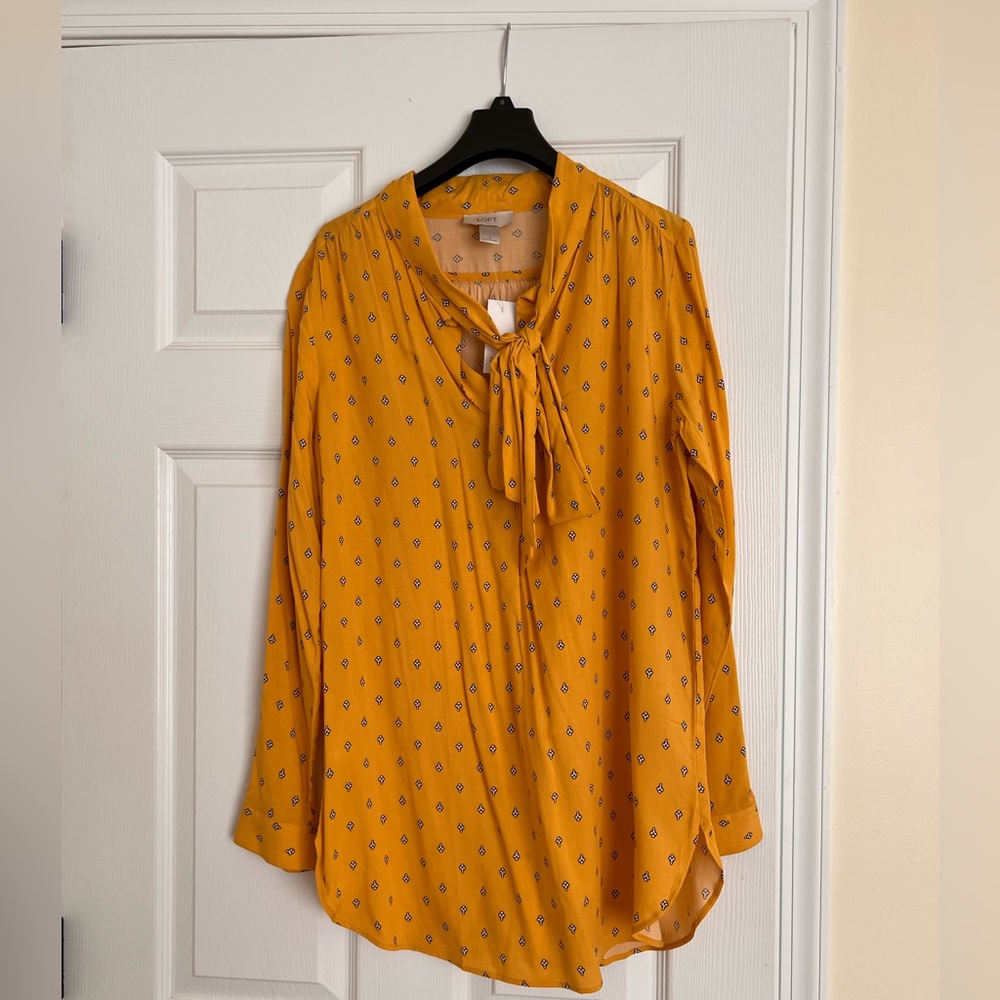 New- Yellow blouse by Loft; size S